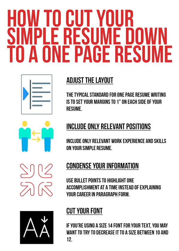 One Page Resume Layout | Resume Writing Tips For A Simple ...